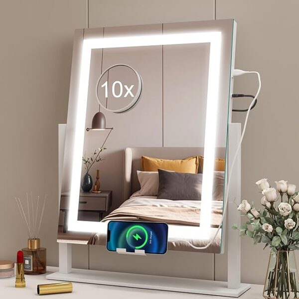 Lighted Makeup Mirror, 16" x 12" Hollywood Vanity Mirror